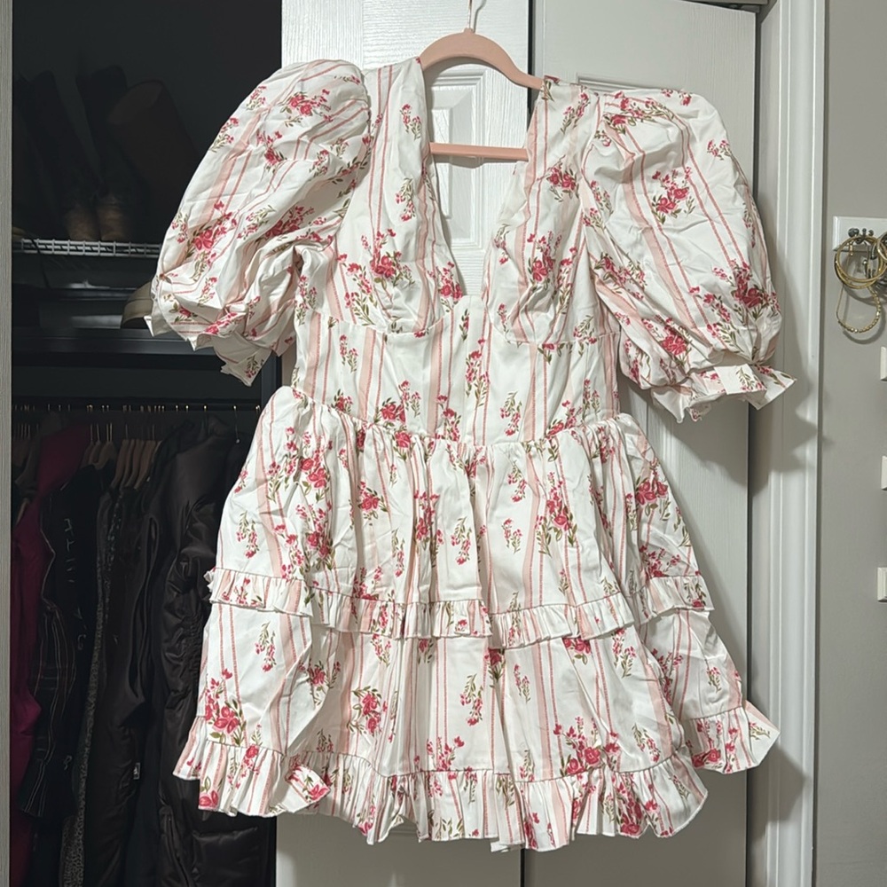 ASOS LUXE coquette floral dress SZ 12, NWOT, never worn